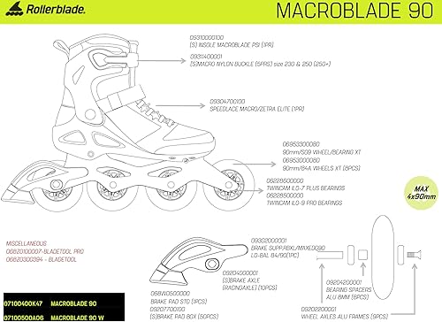 Miniatura 7 de Rollerblade Macroblade 90 Patín en línea para mujer, color rosa paraíso neutro