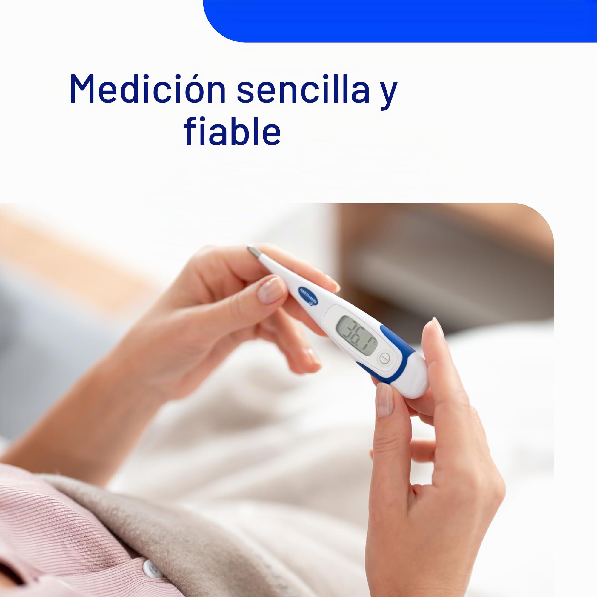 Thermoval® Rapid Termómetro médico rápido y electrónico para medir la temperatura de niños, bebés y adultos