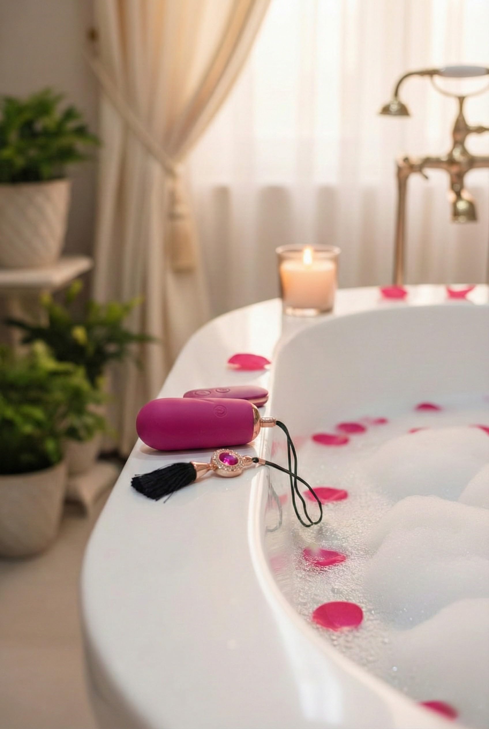Le Rubis – Œuf Vibrant Femme à Distance | Vibro Télécommande | 12 Modes & Fonction Chauffante | Silicone Médical Étanche | Unlimited Pleasure Secret