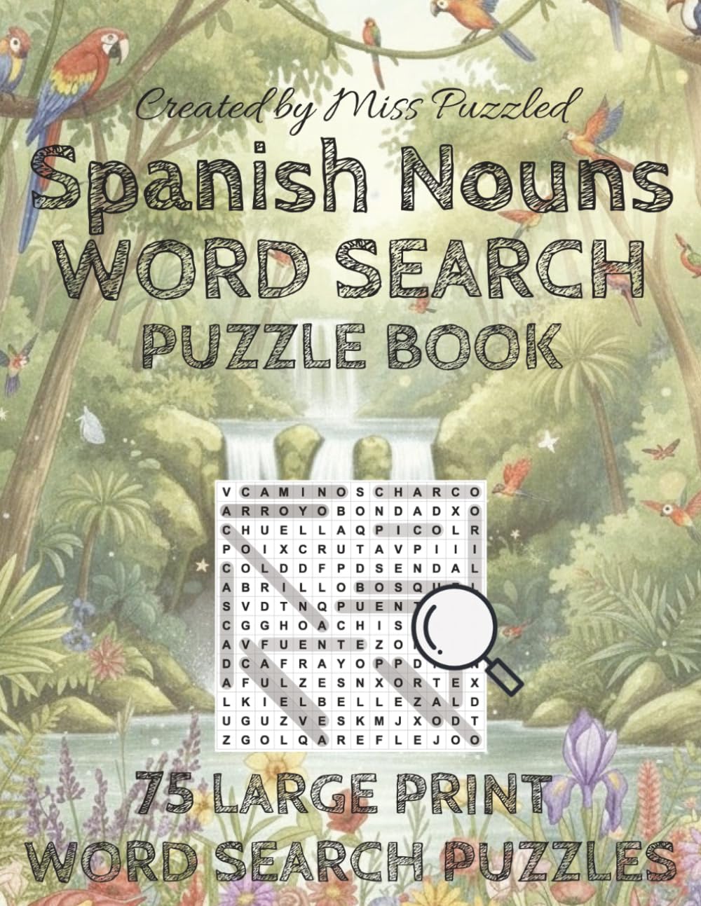 Spanish Nouns Word Search Puzzle (Miss Puzzled Extraordinary Wood Search Puzzle Books)