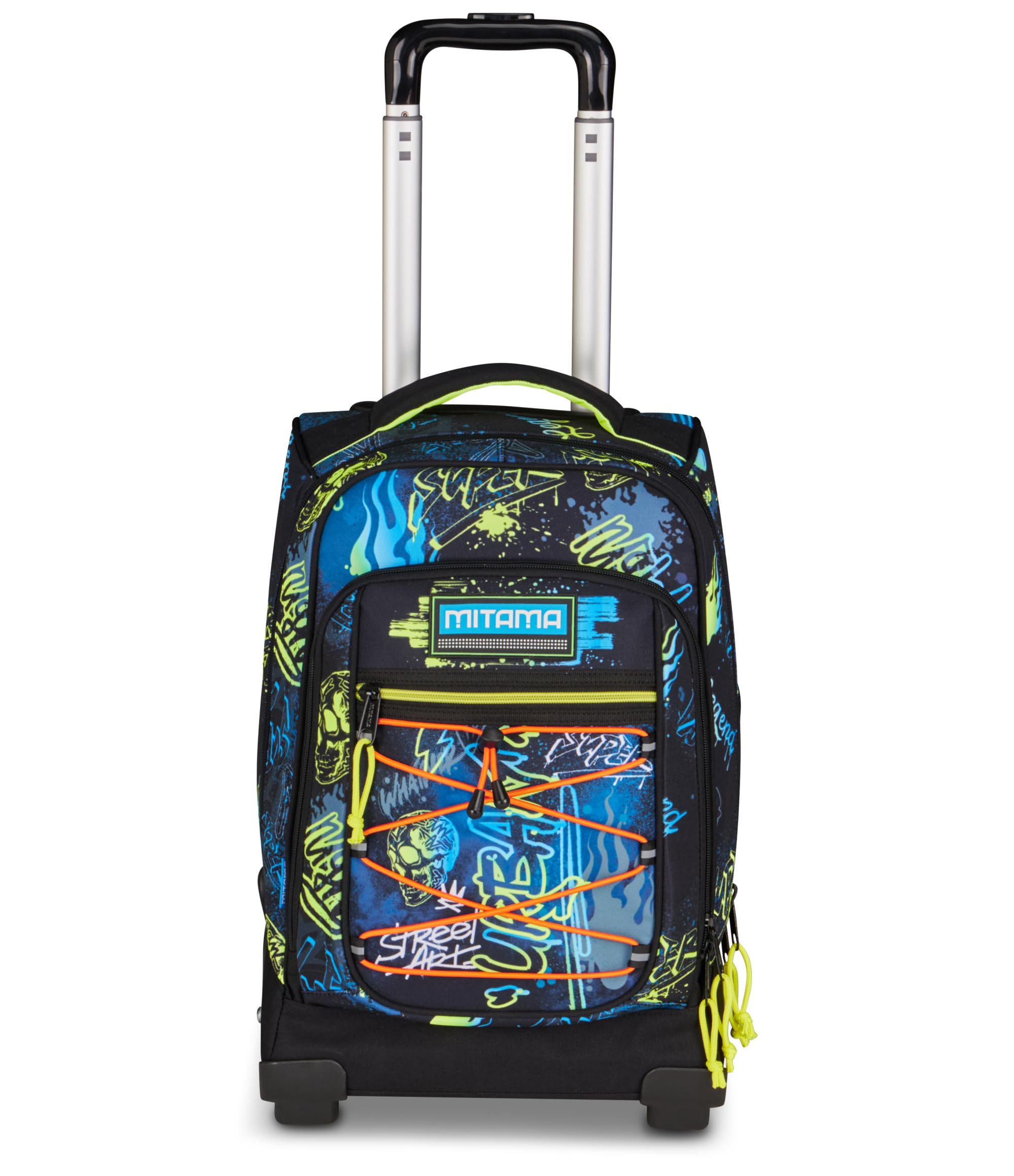 Mitama Zaino Trolley M-Power UrbanEvo, Spallacci a scomparsa, Bambini e Bambine, Tasca Porta Borraccia, Doppio uso, Maxi Capienza, blu
