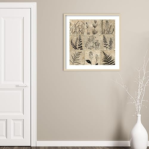 Miniatura 5 de Amanti Art Lienzo decorativo para pared, diseño de silueta I de azulejos de piedra de 33 x 33 pulgadas, de Megan Meagher, arte de pared de flores,