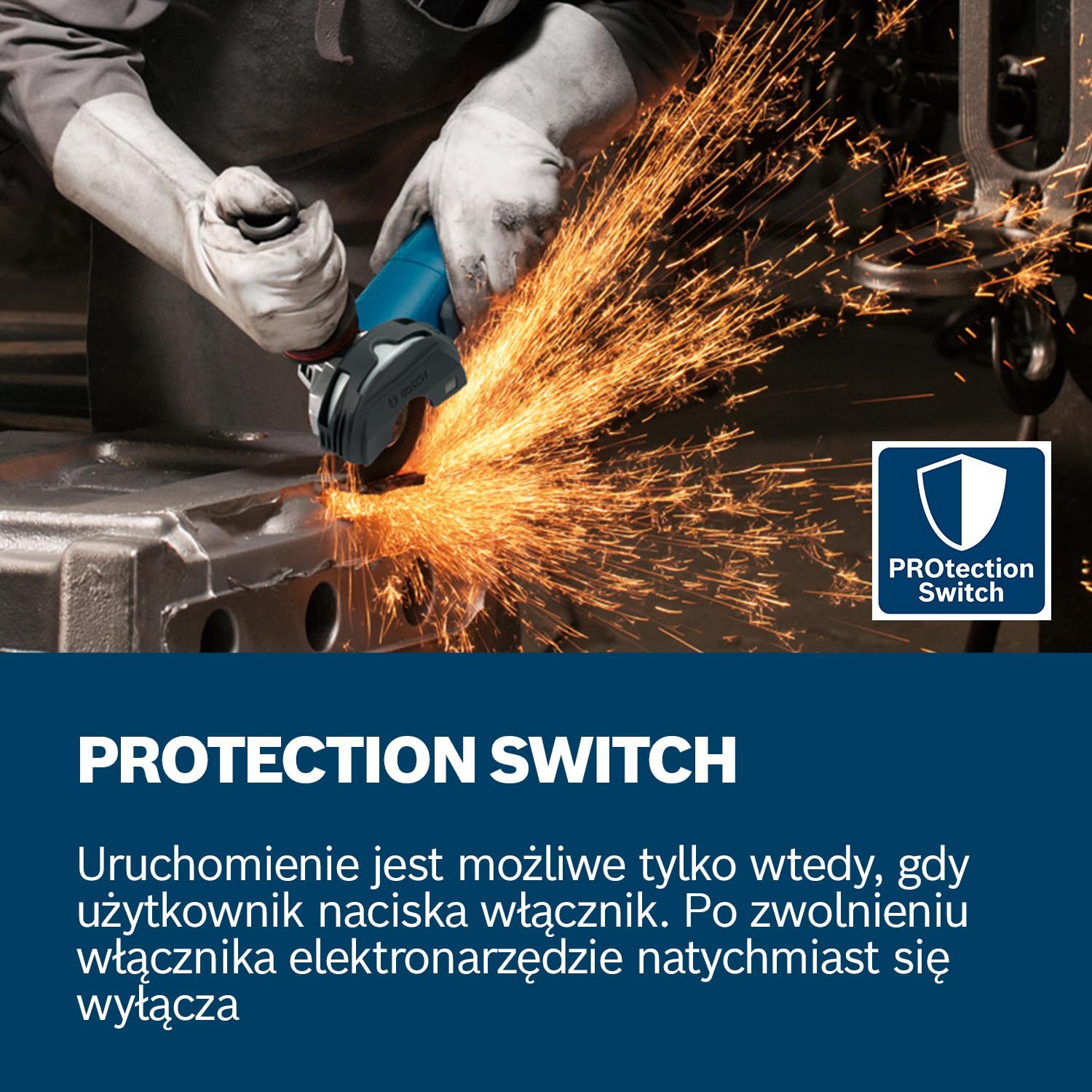 Bosch Professional: sieciowa szlifierka kątowa GWS 12-125 P (Ø tarczy: 125 mm, moc 1 200 W, rękojeść dodatkowa z systemem Vibration Control, pokrywa ochronna, klucz widełkowy)