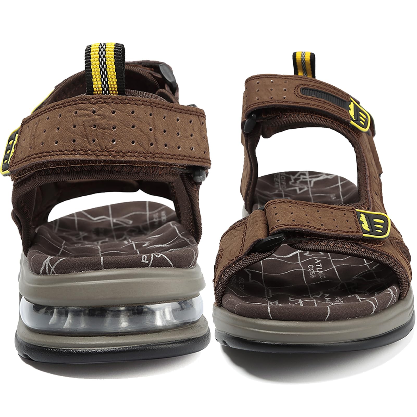 Lvptsh Sandali Sportivi Uomo Cuoio Estivi Trekking Sandali da Mare All'aperto Spiaggia Pescatore Antiscivolo