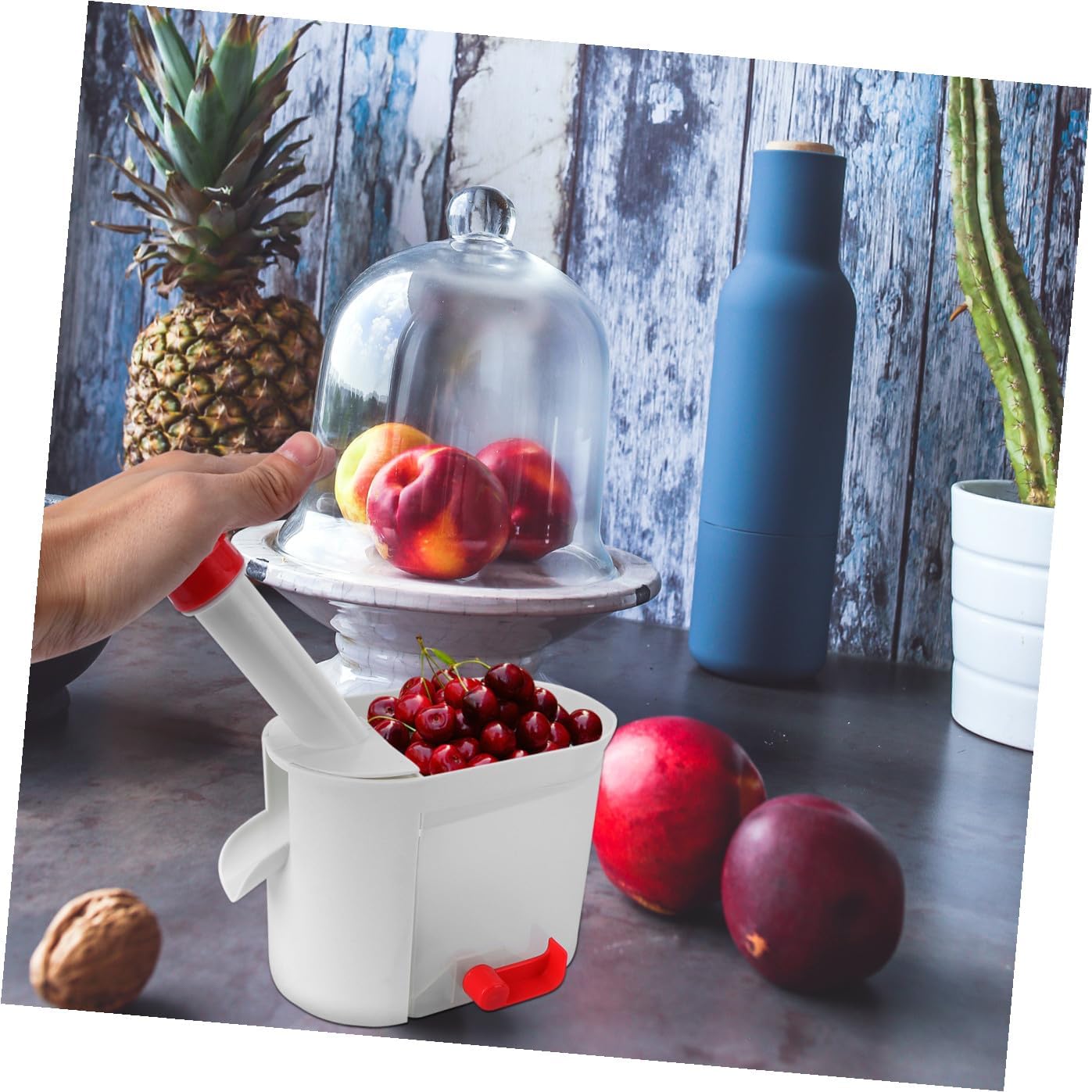 1pc Multifunctional Fruit Cherry Pitter Tool Cherry Accessories Vegetable Gadget Easy Squeeze Grip Non-slip Handle