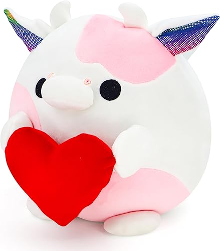 Miniatura 2 de Lucky Radish Axolotl - Animal de peluche de ajolote de corazón, regalo del día de San Valentín para novianovio (vaca amorosa)