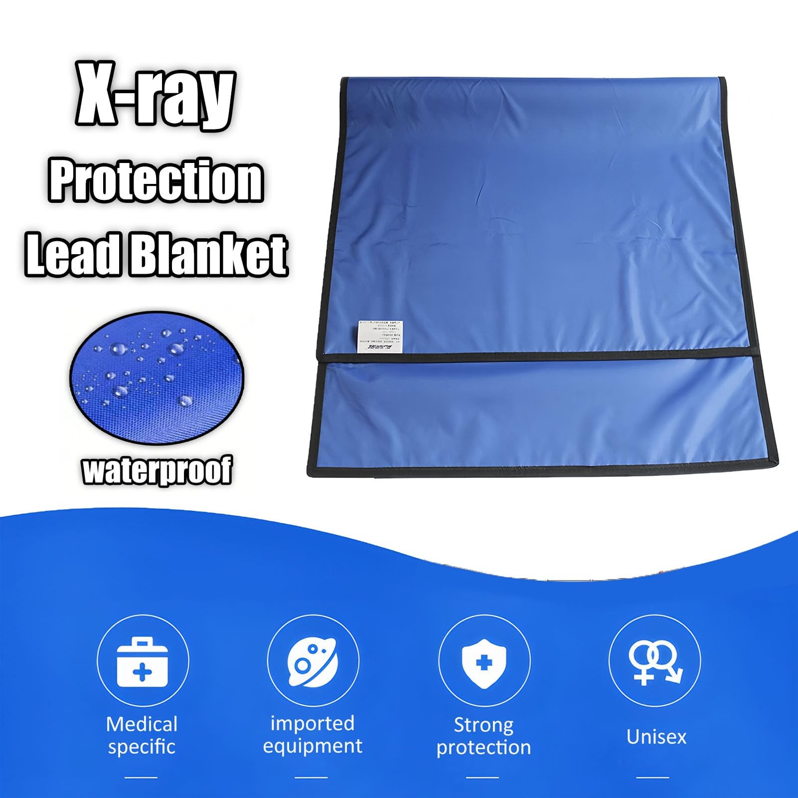 Couverture De Radioprotection En Plomb Réutilisable, Feuille De Protection Contre Les Rayons X Robuste, Doublure En Plomb Haute Densité (bleu)(0.35mmPb,40x80cm)