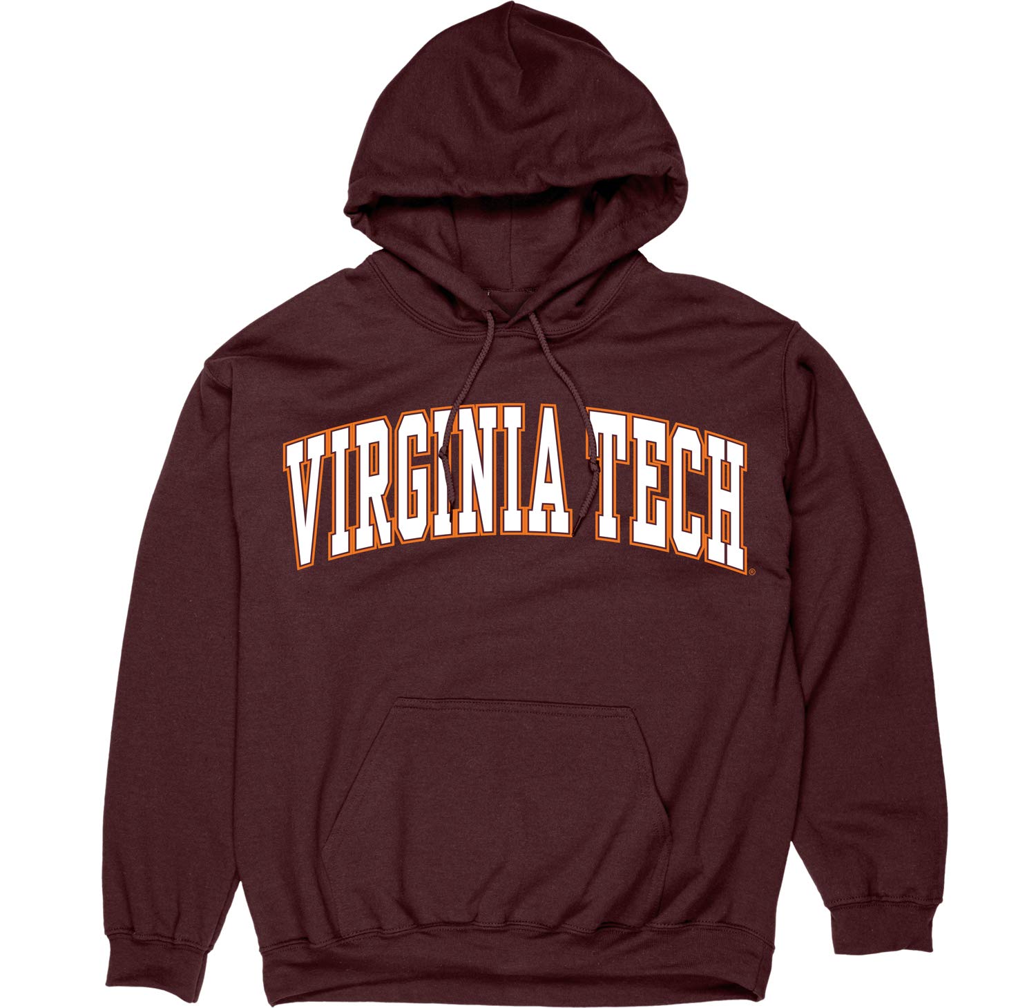 Blue 84 Men's Virginia Tech Hokies Arching Team Color Hoodie, Virginia Tech Hokies Maroon, Medium