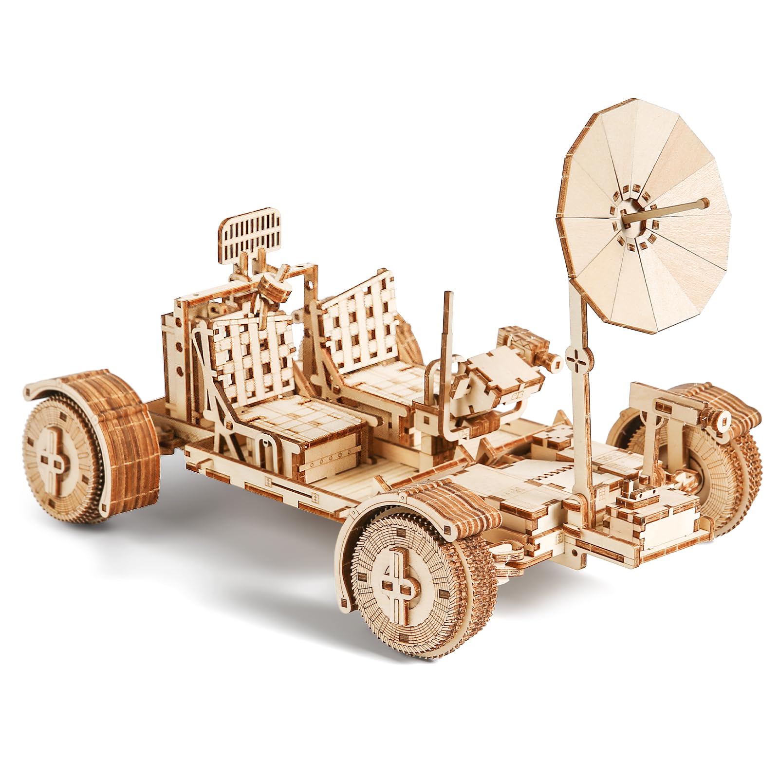 Hallisun 3D Wooden Puzzle for Adults Lunar Rover Wooden Model Building Set - Image 4