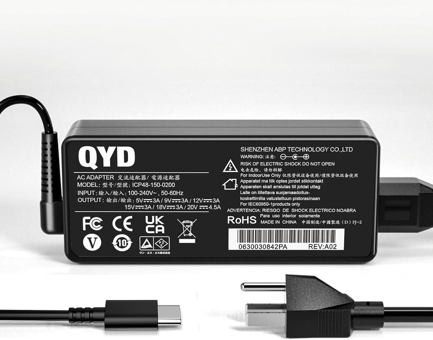 90W USB C Laptop Charger for Lenovo Yoga Series 380 720 730 910 920 930 X61S X270 X280X 290 X380 X140e X390 X395 C740-14 C930 730-13IKB 730-15IKB 910-13IKB 720-13IKB Type-C Power Adaper Supply