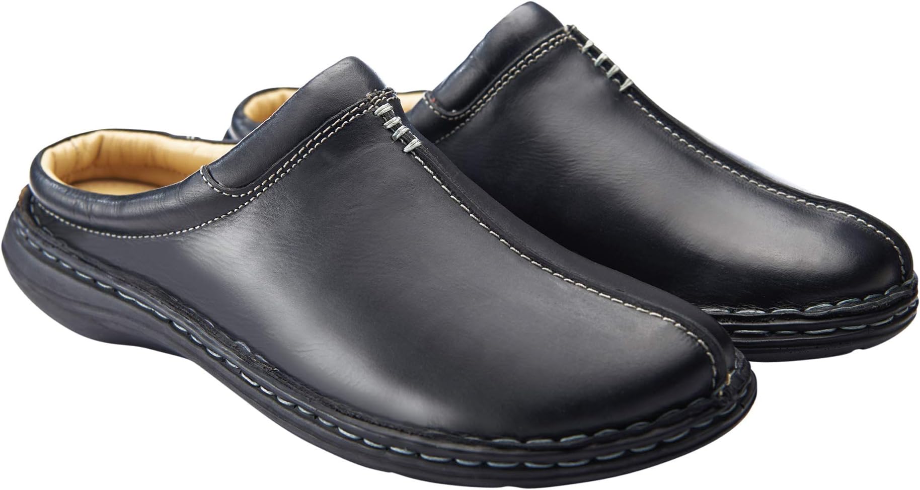Samuel Windsor Men’s Handmade Leather Slipper Mule, Slip on Indoor, Outdoor Footwear
