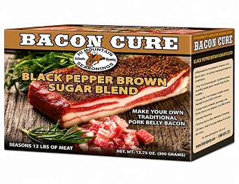 Hi Mountain | BLACK PEPPER BROWN SUGAR | Bacon Cure Seasoning Kit | 25 lbs