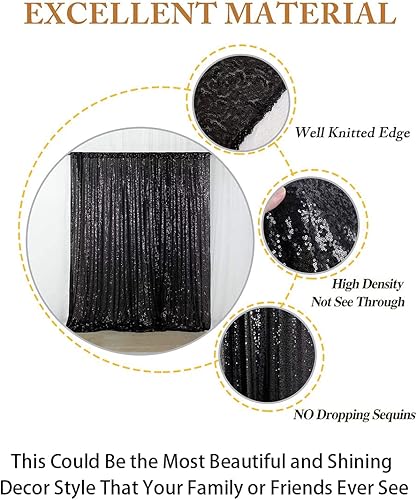 Miniatura 4 de Foto Cabina- Accesorios de boda, telones de fondo de tela de lentejuelas, fondo de video brillante, cortina, dulces para bodas, decoraciones.