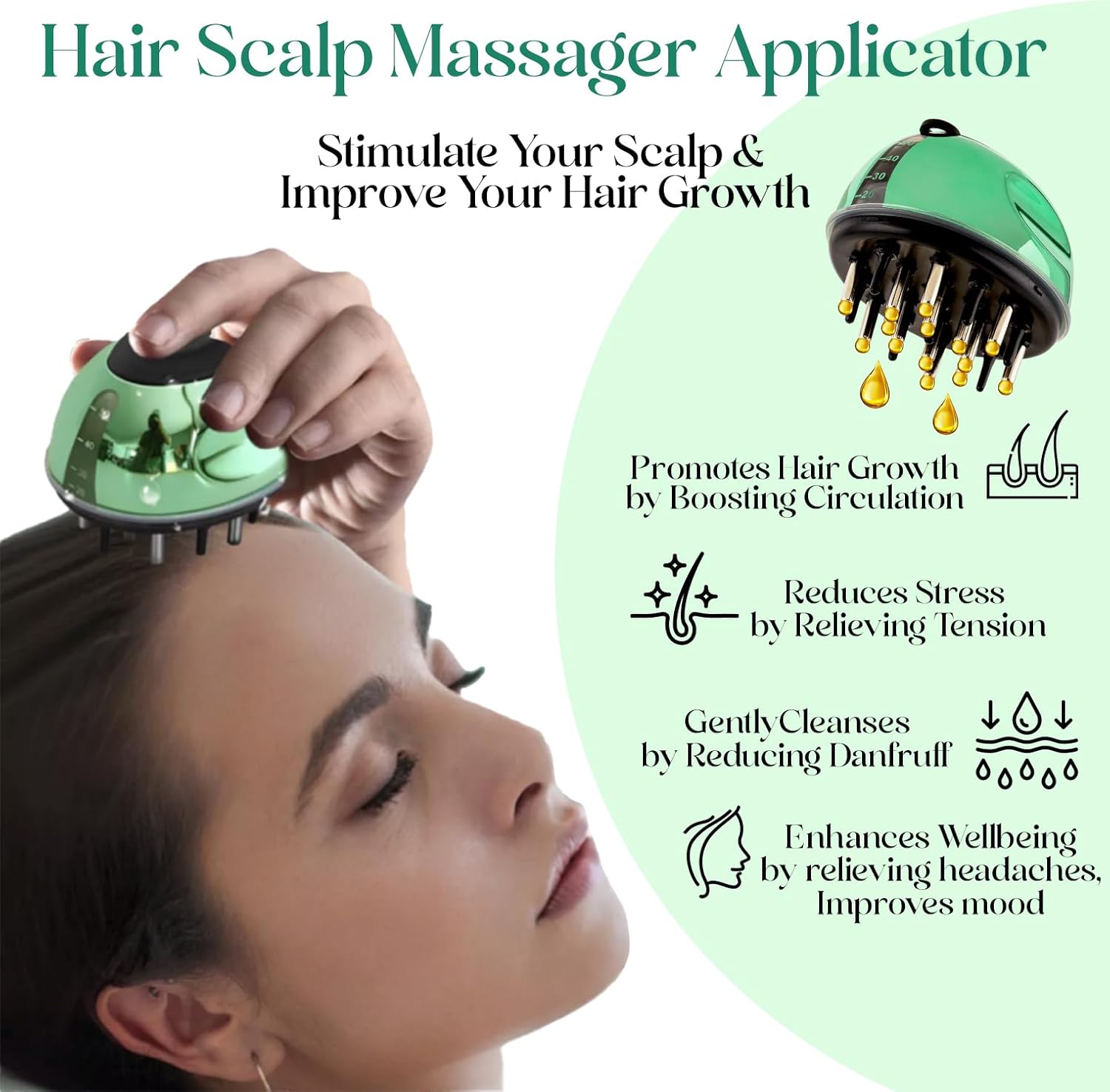 JSK Hair Growth Shampoo & Conditioner Set Biotin & Rosemary for Thinning Hair, DHT Blockers, Hair Care Kit for Men & Women, Includes Scalp Massager & Bonnet, Sulphate-Free Thickening & Moisturizing