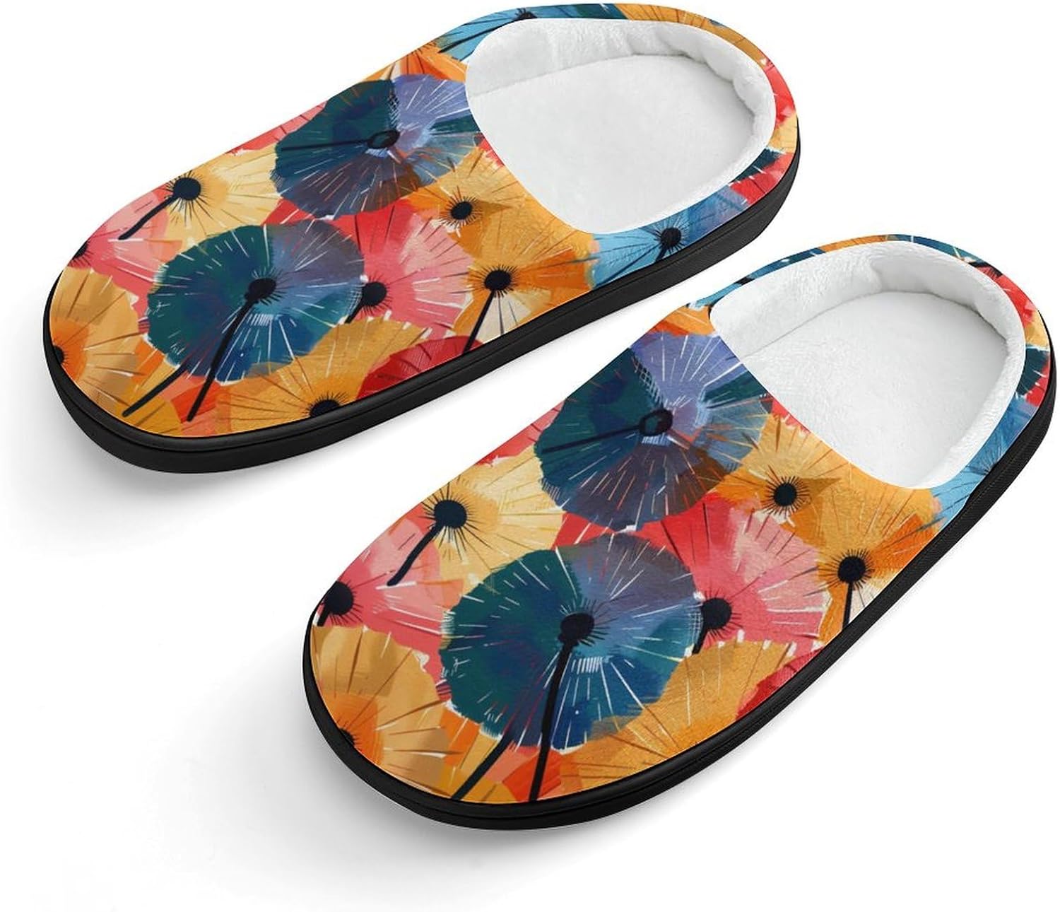 Colorful Umbrellas Cute Cotton Slippers Anti-slip House Shoe Slipper Indoor Outdoor