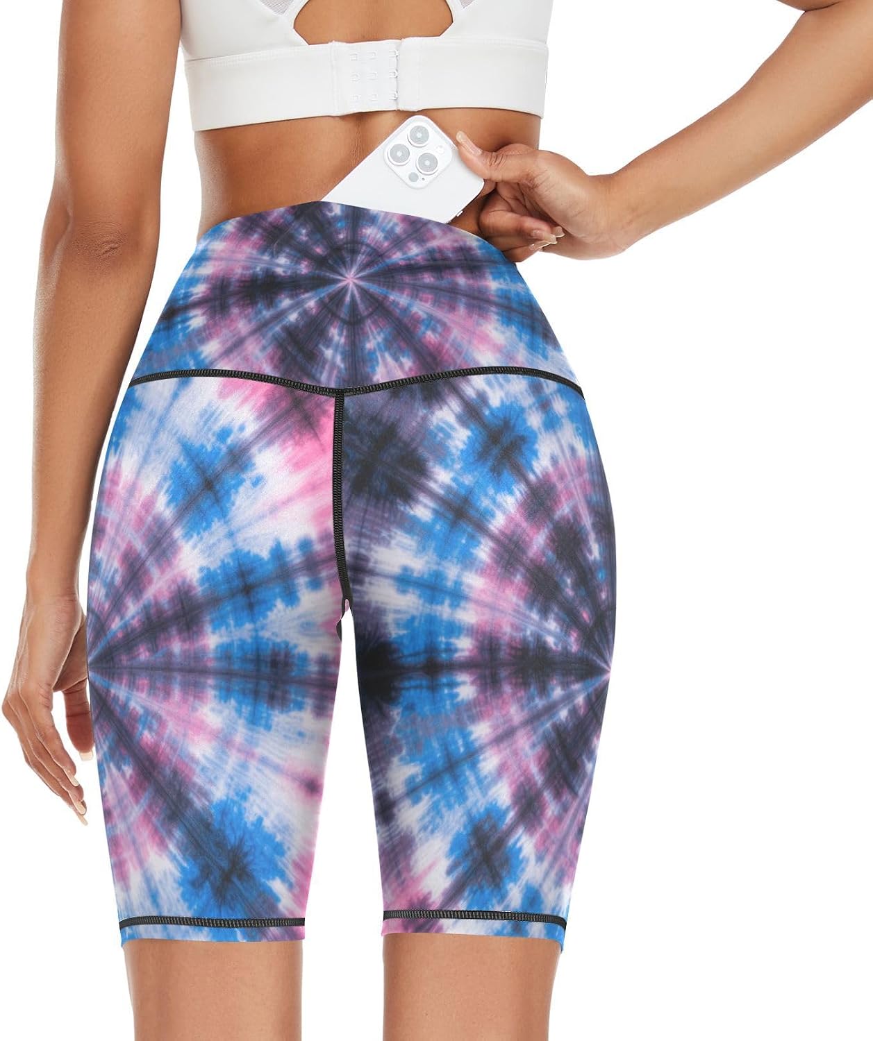 High Waisted 5 Inch Leggings for Women, Hidden Waist Pocket Moisture‑Wicking No Side Seam Yoga Workout Shorts