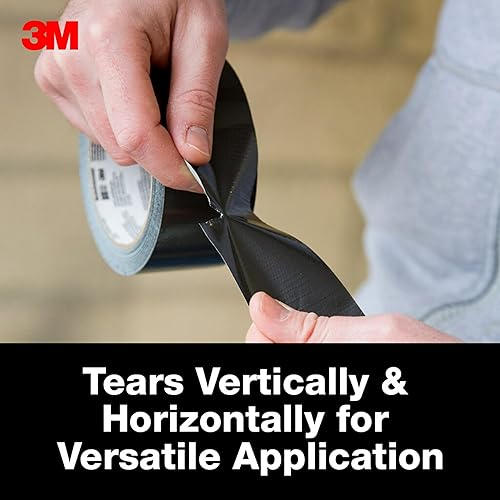 Miniatura 4 de Scotch 1.88 pulgadas de ancho x 20 yardas de largo, cinta adhesiva para conductos sólida negra (paquete de 12)