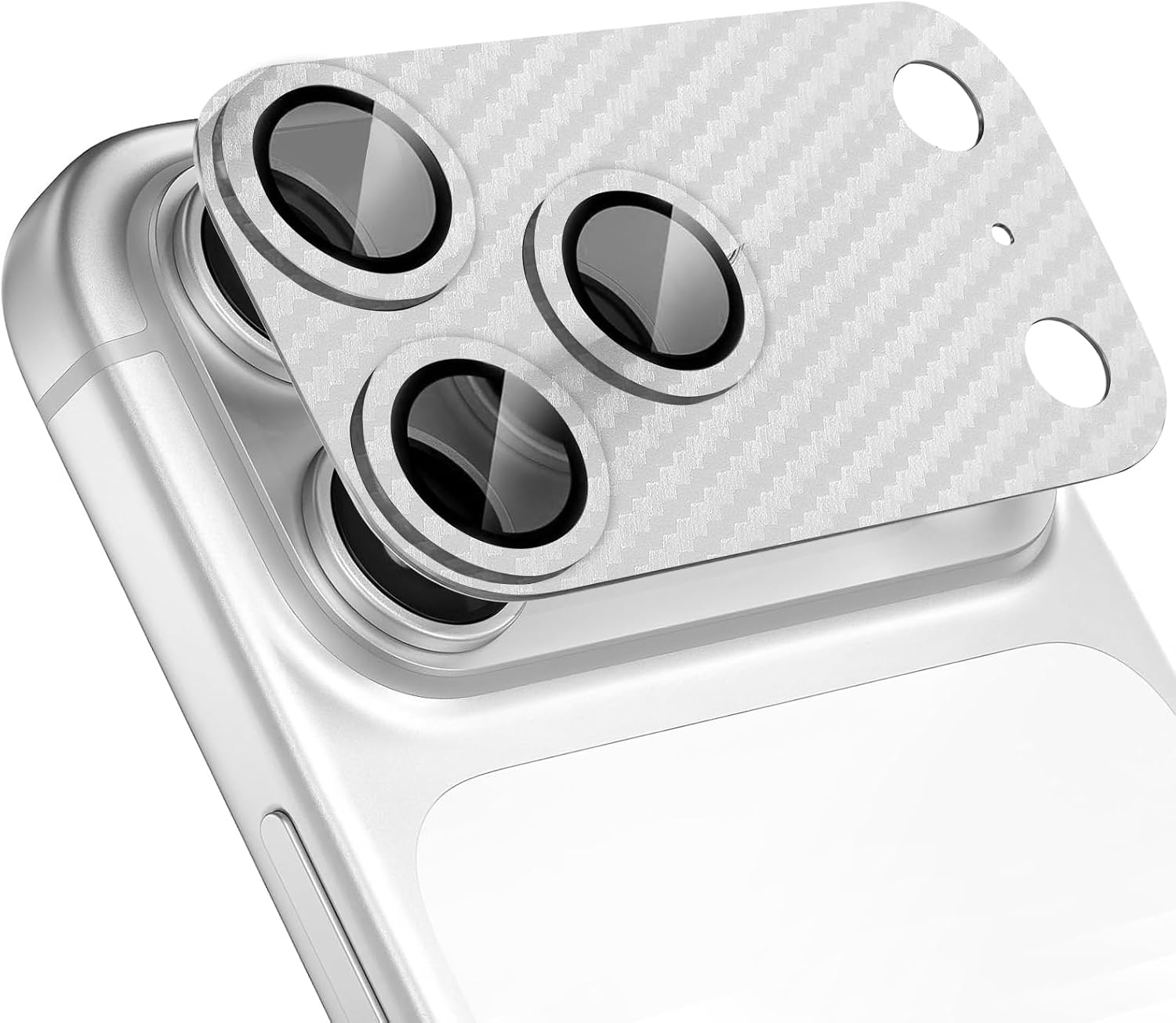 Carbon Fiber Texture Camera Lens Protector for iPhone 17 Pro Max | 9H+ Tempered Glass | 12Ft Shatterproof | Unobstructed Shooting | Case-Friendly | Orange