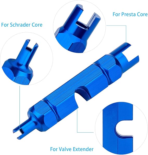 56Pcs Valve Stem Removal Tool, Valve Cores, 4-Way Valve Tool, Valve Core Remover Tool, Valve Stem Caps