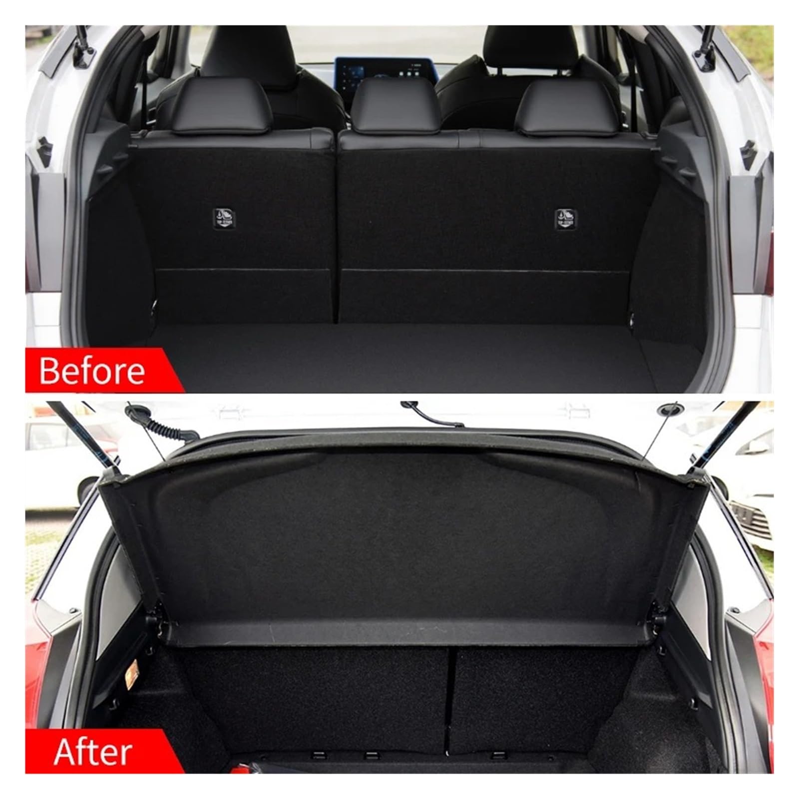 Tronco Privacy Cappelliera per Toyota per CH-R 2018-2023 Copertura per Bagagliaio Non Retrattile Portapacchi Protezione per La Privacy Decorazione per Auto Cargo Cover