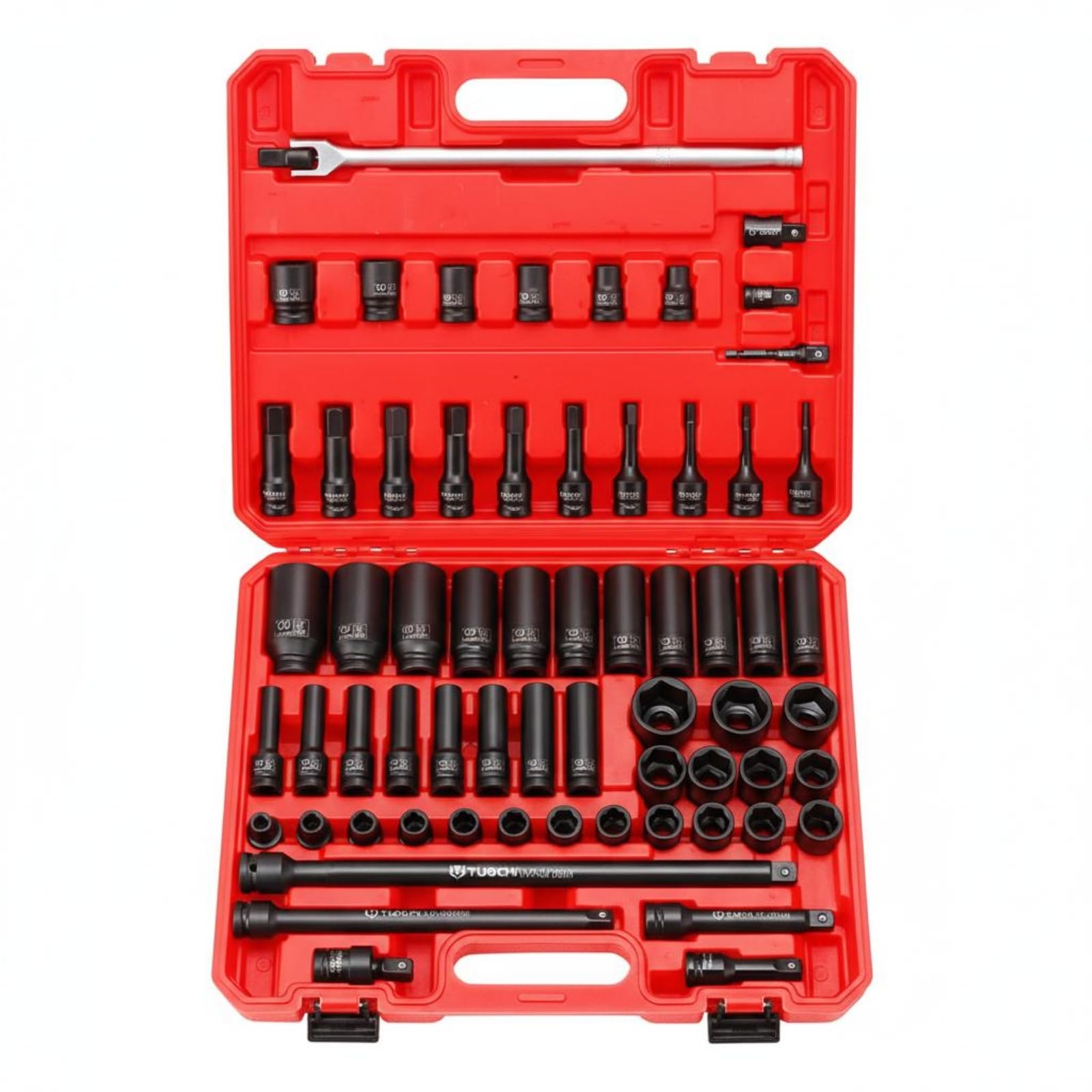 63 Pieces Kit Bussole 63 Pezzi Giunto Universale Set Bussole 1/2 Pollice Adattatori Attrezzi, Set Di Bussole Esagonali Da 63 Pezzi Per Avvitatore Ad Impatto