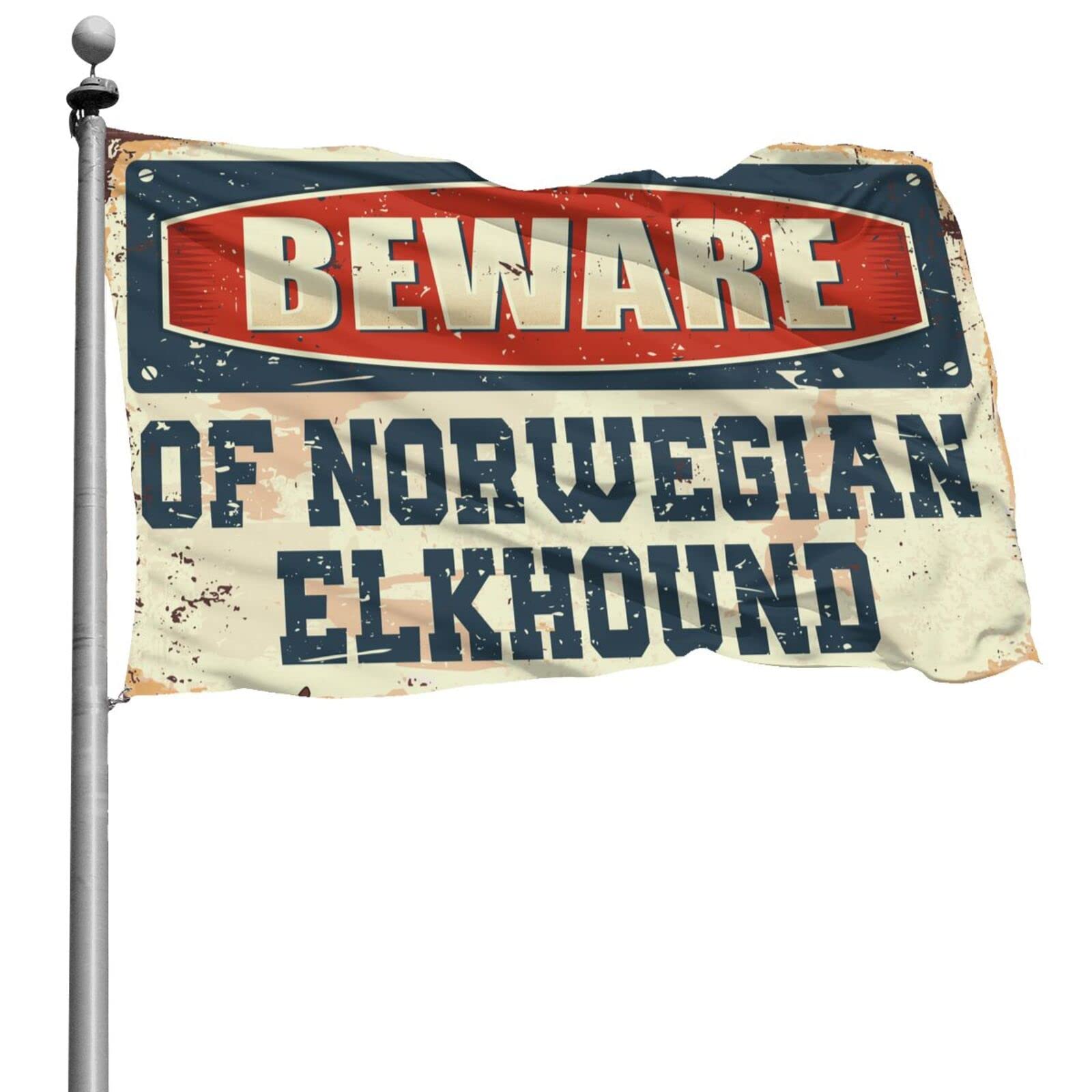 Grand drapeau Norvège Elkhound 152 x 244 cm pour habiller un mur de chambre
