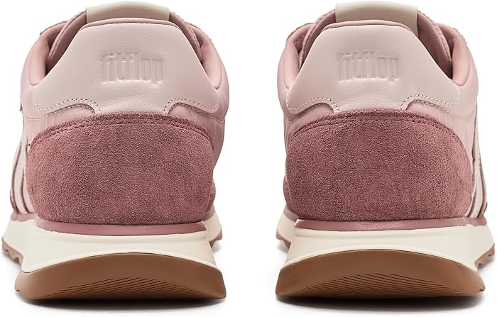 Женские кроссовки FitFlop Pantone Retro-Q FF Suede Trainers, цвет: Розовый — фото 4