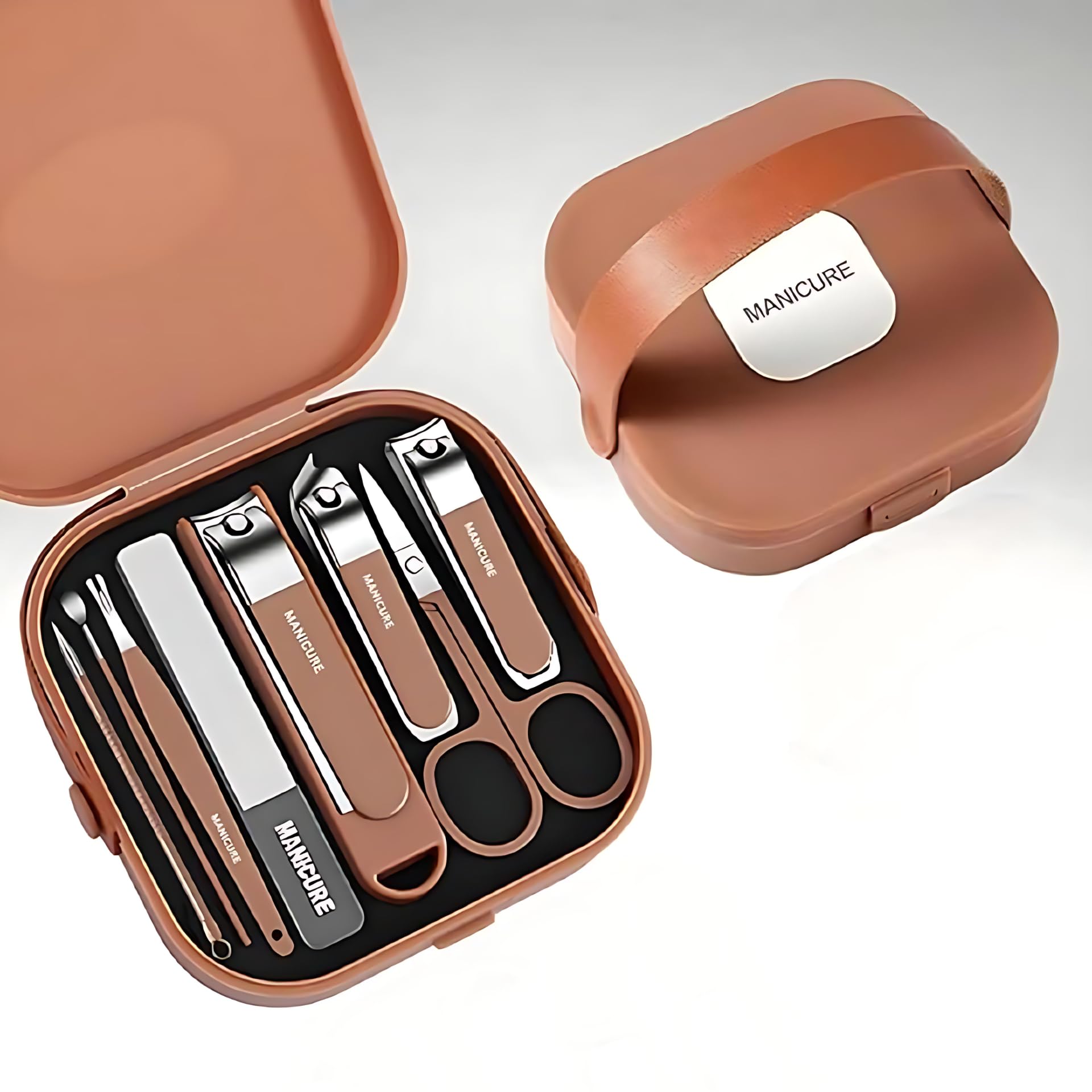 2heet 8-in-1 Nail Care & Grooming Kit for Men & Women | Stainless Steel Clippers, Scissors, Tweezers & More in Compact Travel Case for Home & Personal Hygiene