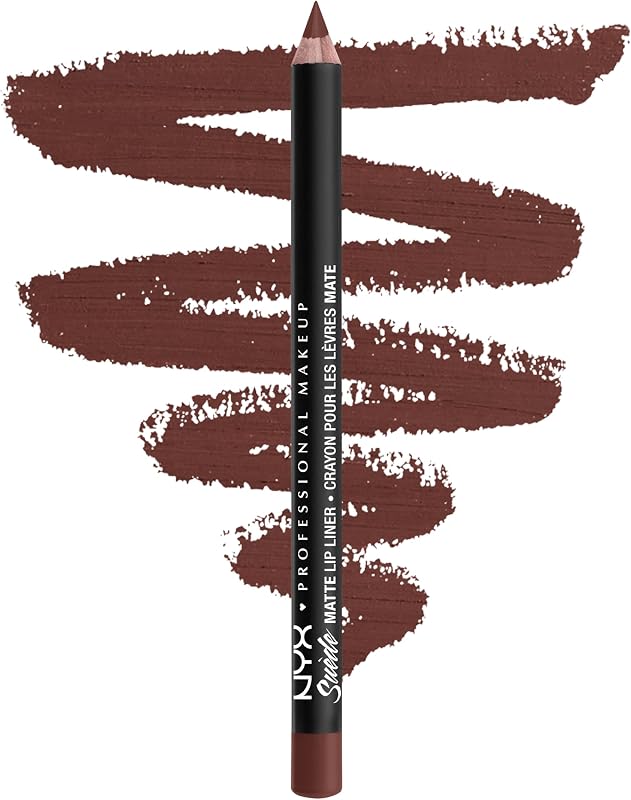 NYX PROFESSIONAL MAKEUP Matte Suede Lip Liner, Velvety-Smooth, Long-Lasting Formula For A Defined Lip Makeup Look - The OG Brew (Brown)