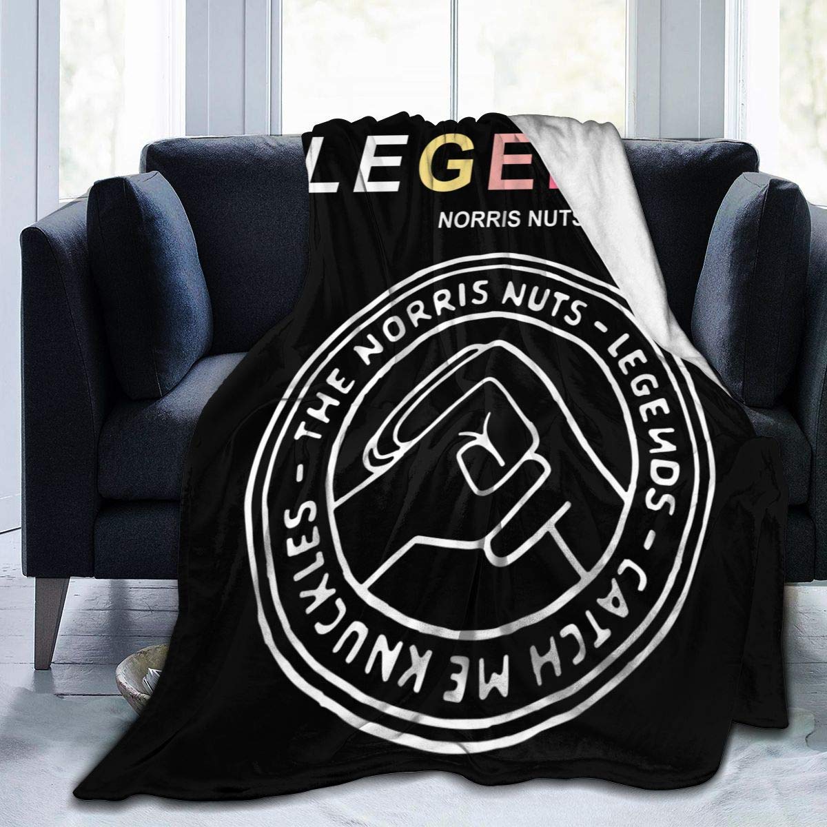 YINGD Norris Nuts Blanket Soft Throw Blanket Flannel Lightweight Winter Fuzzy Blanket for Couch Sofa Bed 125x100cm