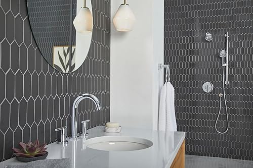 Miniatura 3 de Gerber Parma D446158 - Toallero de mano montado en la pared, moderno anillo redondo cromado para pared de baño