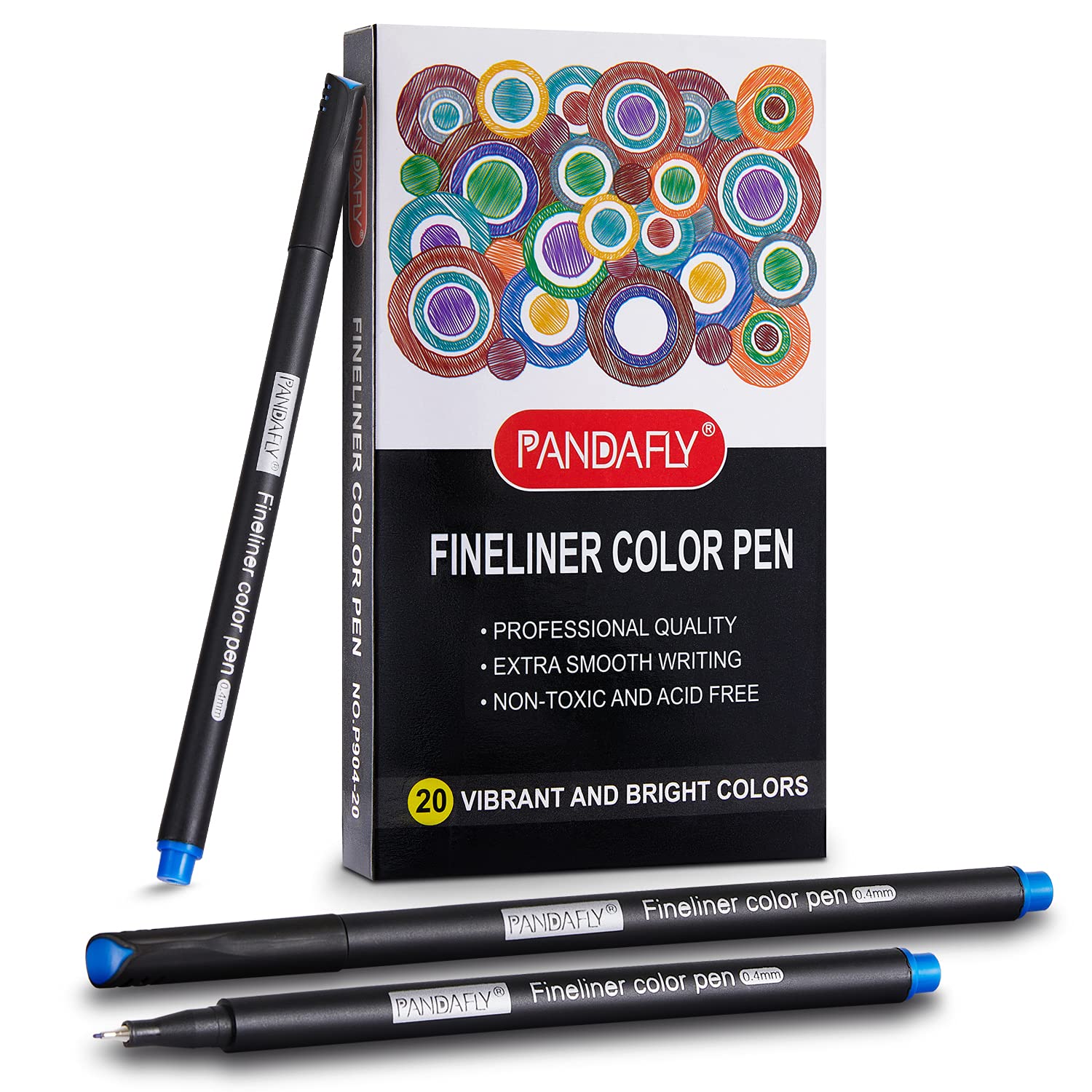 PANDAFLY Colored Journaling Pens, Fine Line Point Drawing Marker Pens