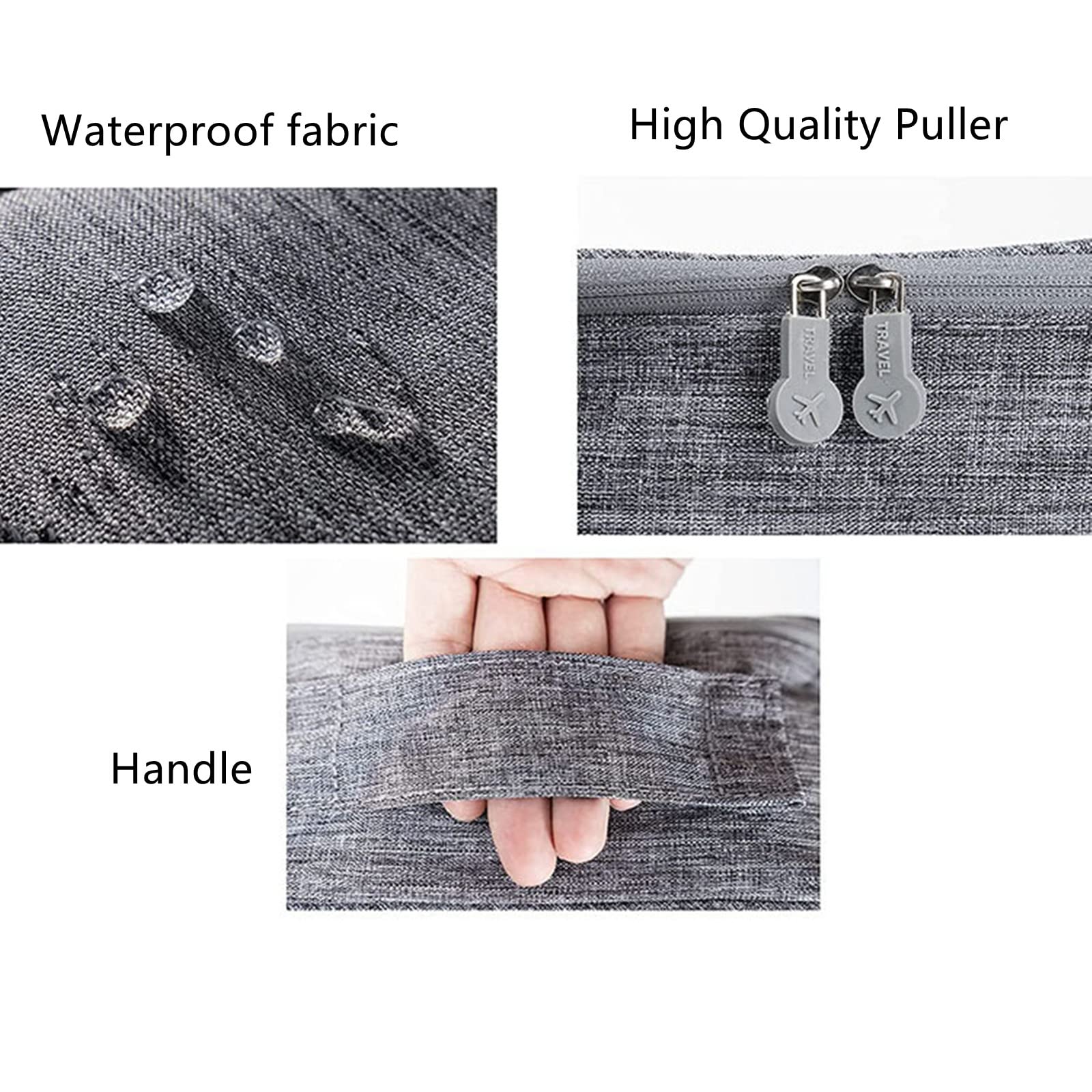Borsa da viaggio per scarpe impermeabile, per scarpe da viaggio, può contenere 3 paia di scarpe portatili e custodia per uso quotidiano con manico, Navy, L