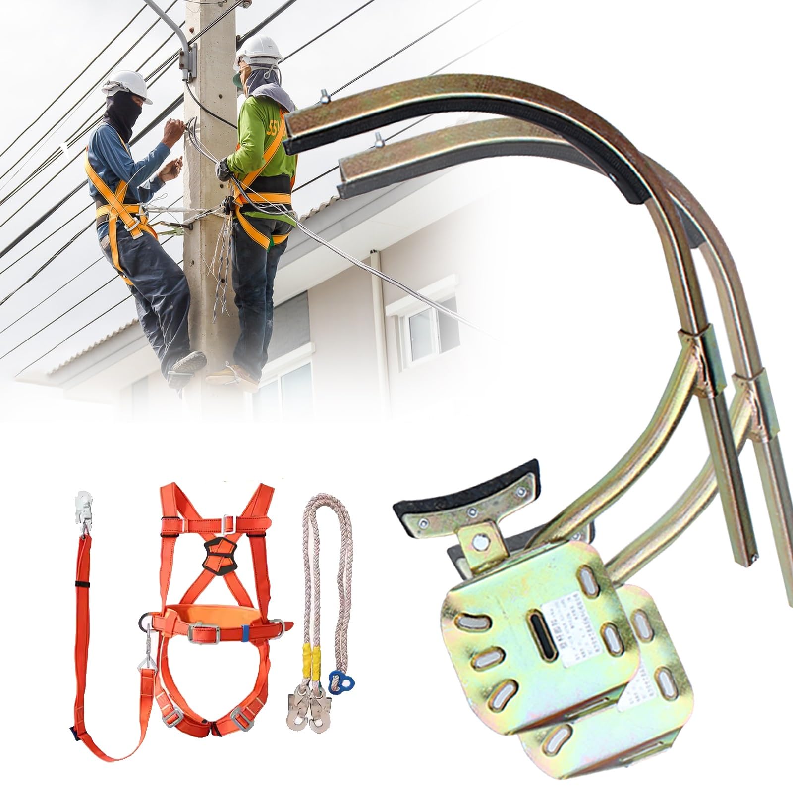 Ceinture d'escalade pour poteaux en béton et bois avec sangle de 30 cm
