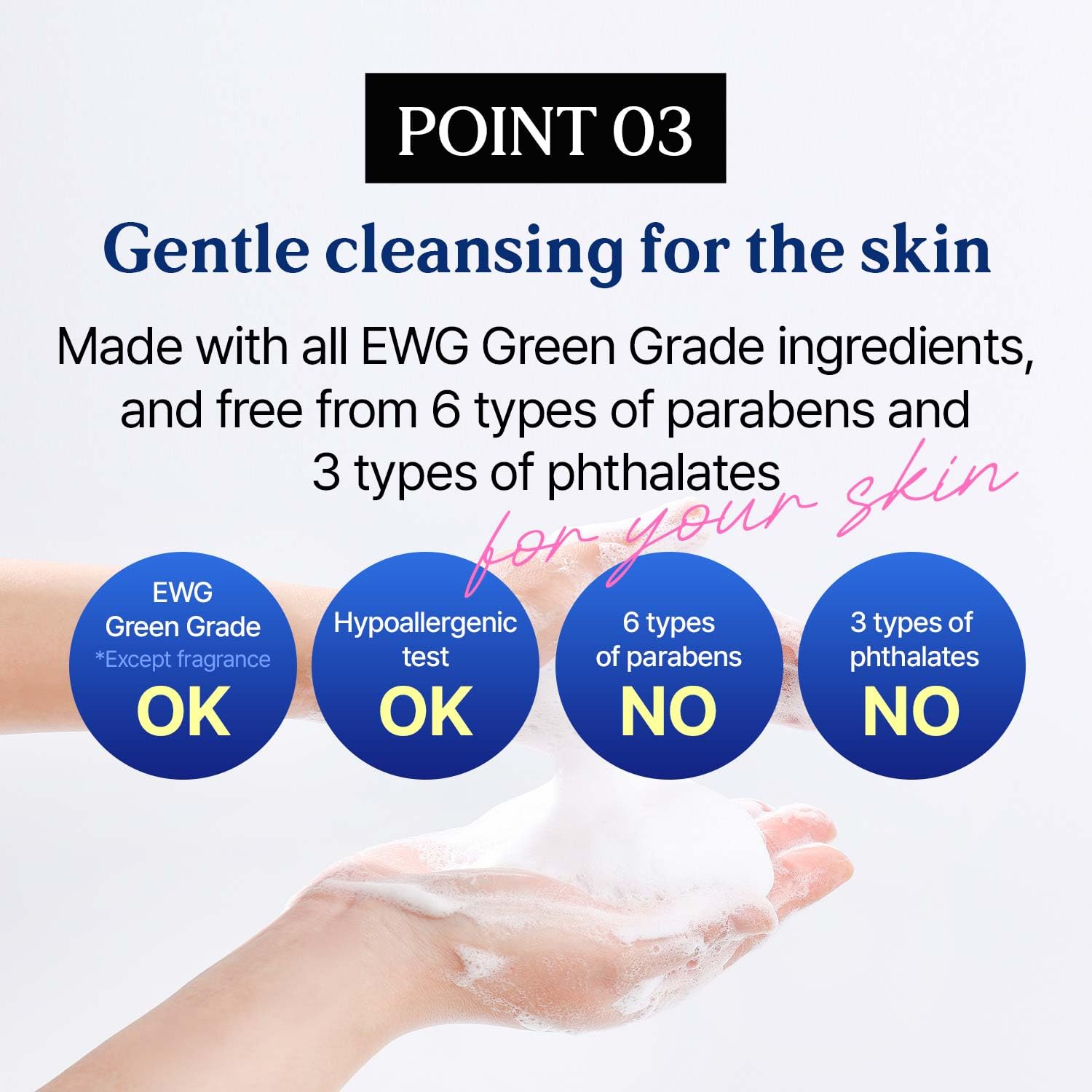 I'M SEOUL Cleansing Foam Gentle Micellar Facial Cleanser with Plant-Based Surfactants NB P-Complex Centella Beta-Glucan Hydrating Korean Face Wash 4.41 oz