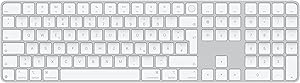 Apple Magic Keyboard with Touch ID and Numeric Keypad for Mac Models with Apple Chip – German – White Keys