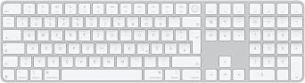 Apple Magic Keyboard mit Touch ID und Ziffernblock für Mac Modelle mit Apple Chip – Deutsch – Weiße Tasten ​​​​​​​