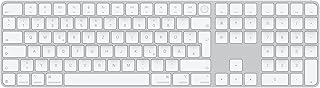 Apple Magic Keyboard met Touch ID en numeriek toetsenblok voor Mac-modellen met Apple silicon - Duits - Witte toetsen 