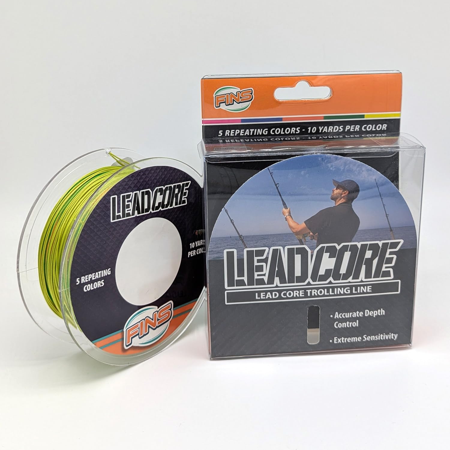 Lead Core Trolling line, Sinking Braid with Color Metered Segments for Depth Control, Abrasion Resistant Performance for Freshwater Saltwater Rigs
