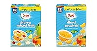 Vista 11 de Dole Duraznos en Cubitos, Naranjas Mandarinas, y Frutas Mixtas de Cereza en Jugo 100% Paquete Variado - Aperitivos Dole Fruit Bowls - Tazones de 4