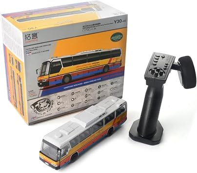 HTLNUZD 1/64 Simulation Bus RTR RC Electric Remote Control Model Car Alloy Car Body Adult Vehicle Collection Gifts