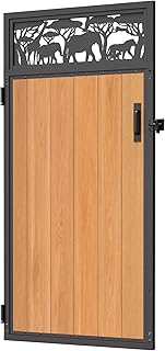 3x6FT Fence Gate Frame Kit 201 Stainless Steel Anti-Sag Heavy Duty Garden Gate Reinforcement Hardware, Left/Right Mount (No Panels Included)(34.8"W x 70.8"H)