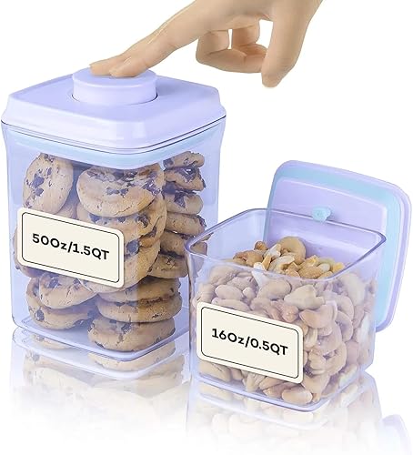 Miniatura 9 de Bop Top - Recipientes herméticos para preparación de comidas con tapas, juegos de recipientes de almacenamiento de alimentos, organizador de nevera