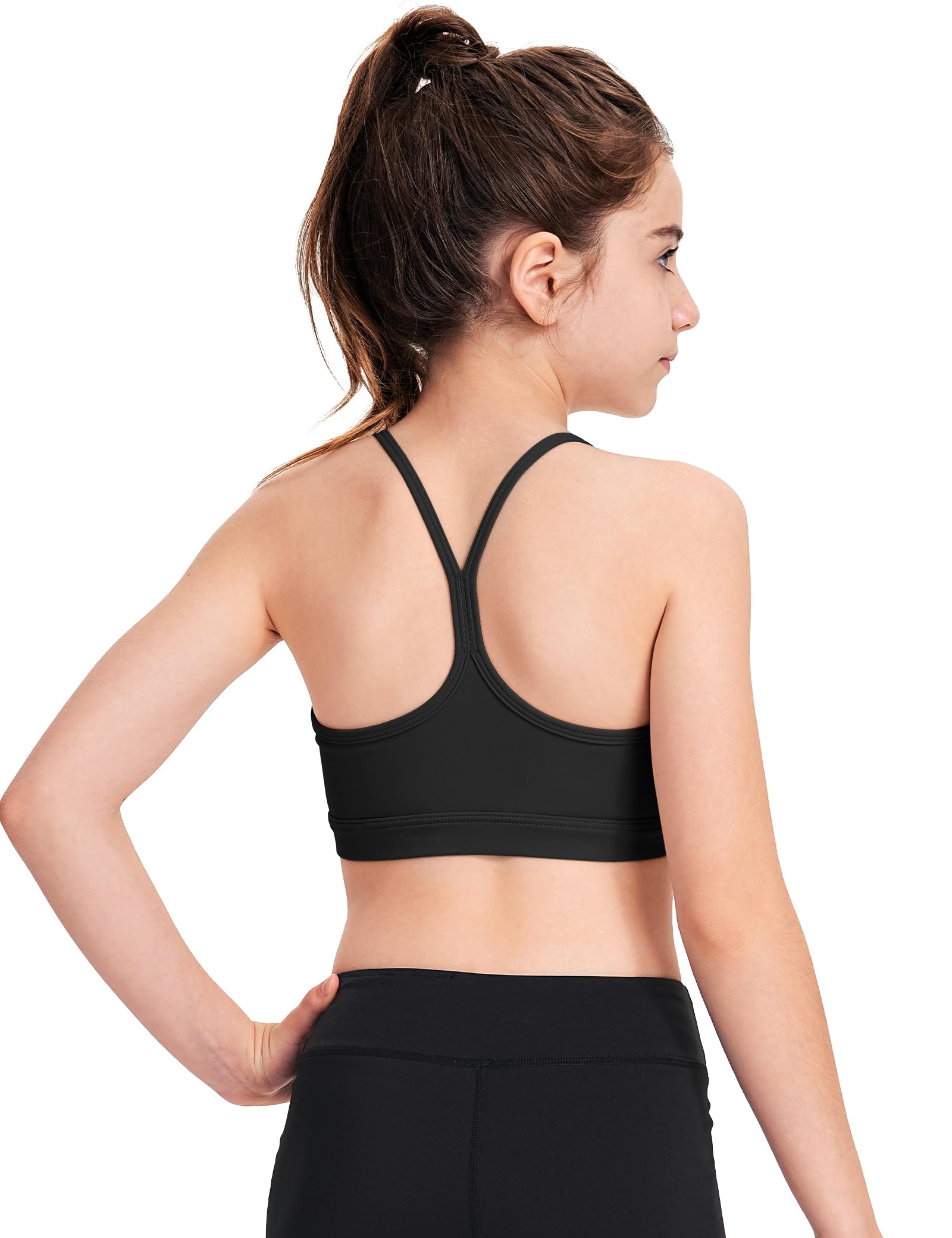 - JOCMIC Girls Sports Bra Soft Tranning Bras with Removable Padding Tank for Teens Yoga Dance