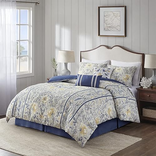 Harbor House Cotton 6 Pcs Comforter Set with Multi Finish HH10-1799