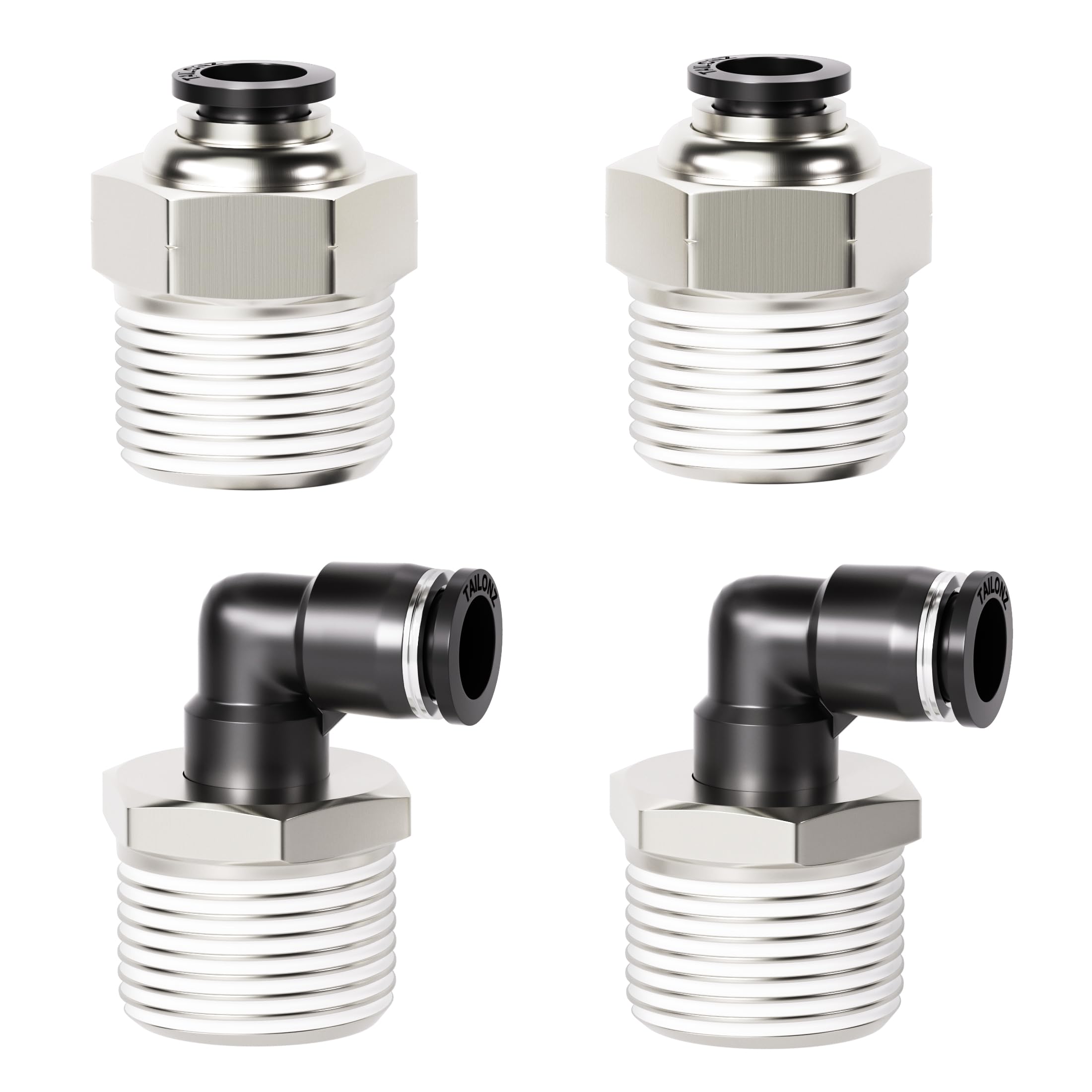 Uniones neumáticas 1/4 a 1/2 NPT para reparar mangueras con fugas y caídas de presión