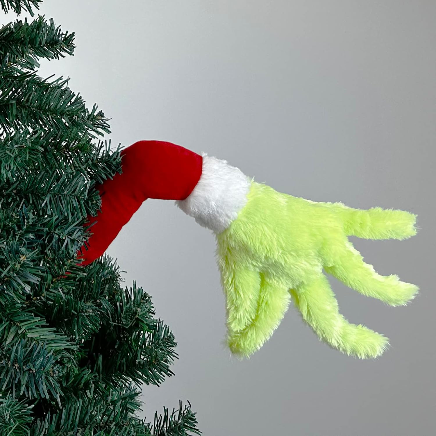 Green Christmas Tree Topper - Elf Christmas Tree Decorations and Ornaments (Arm   Head)