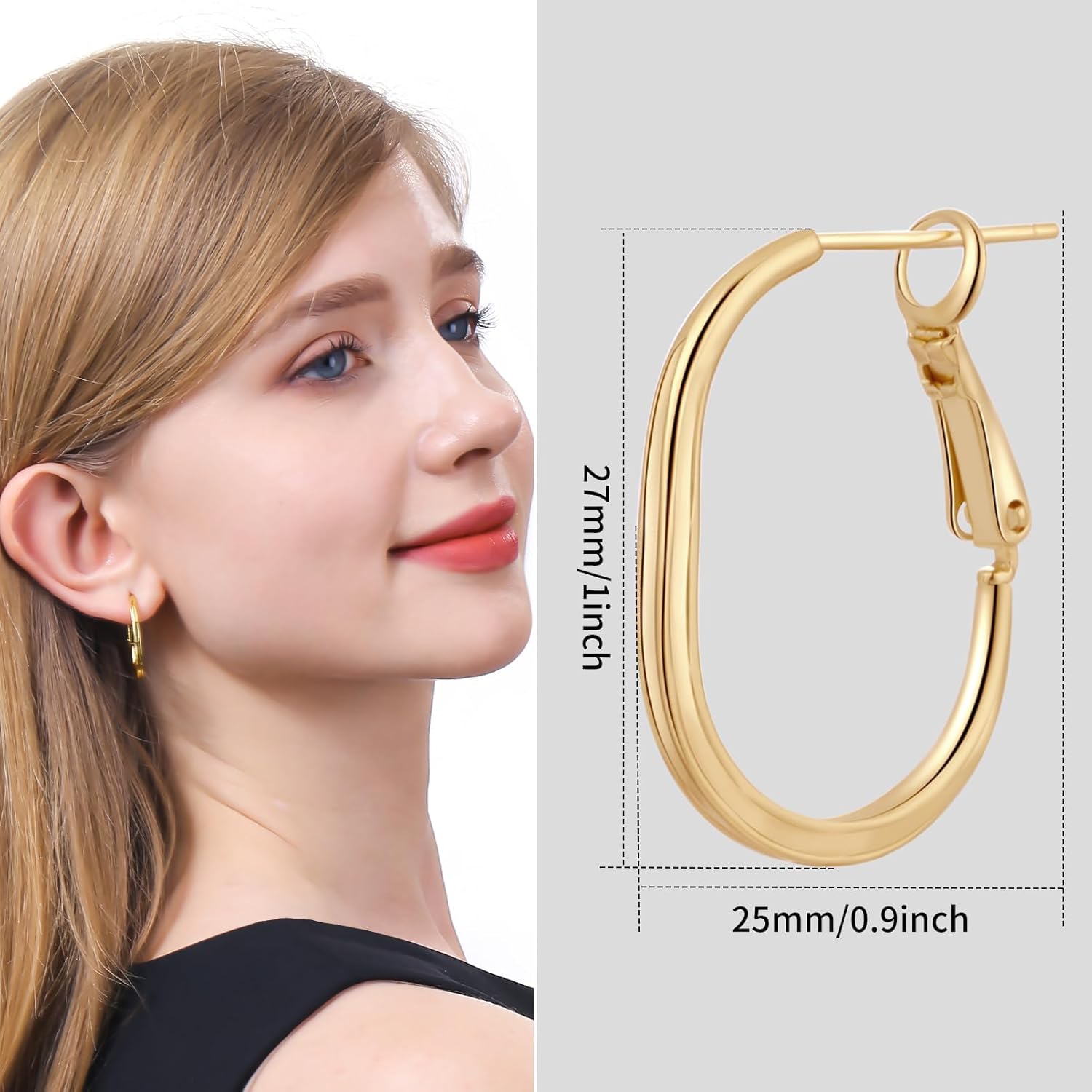Elevate Your Elegance: A Review of ToHeart 14k Gold Rectangle Hoop Earrings