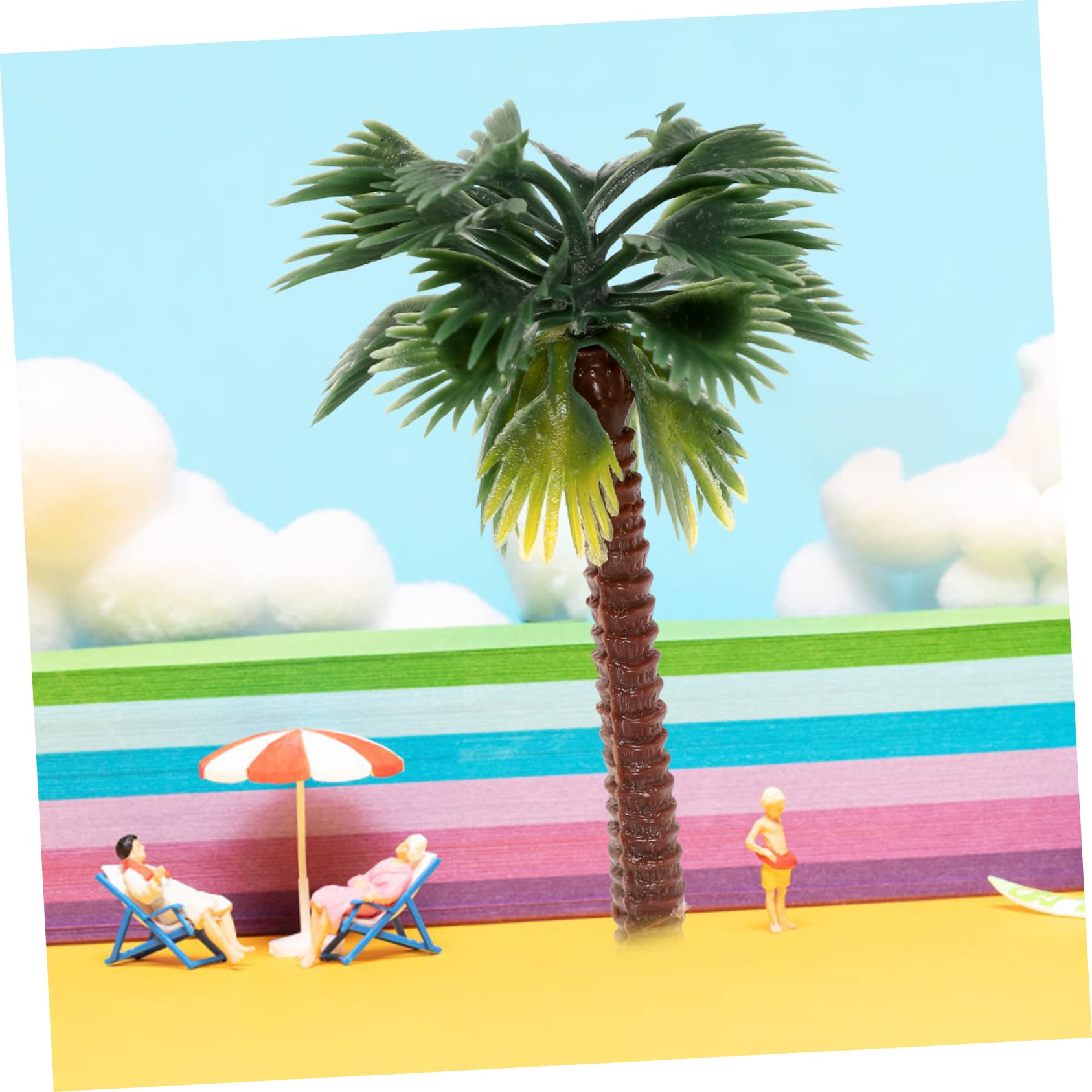 POPETPOP 120 Piezas Juego Miniárboles Arbol Artificial Árbol Diorama Arquitectura Decoración Pino Traje Verde Adorno Modelo Planta Árbol El Plastico Tridimensional