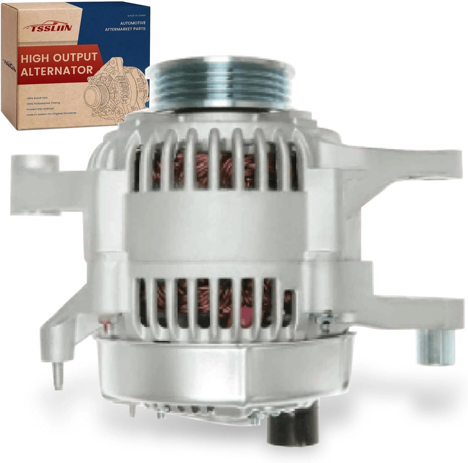 High Output Alternator for-Jeep Cherokee Grand Cherokee Wrangler Comanche for-Dodge Dakota 1991-1998 2.5L 4.0L, OE# 121000-3450 10463782 56005684, CW 6-Groove Pulley 90Amp 12V